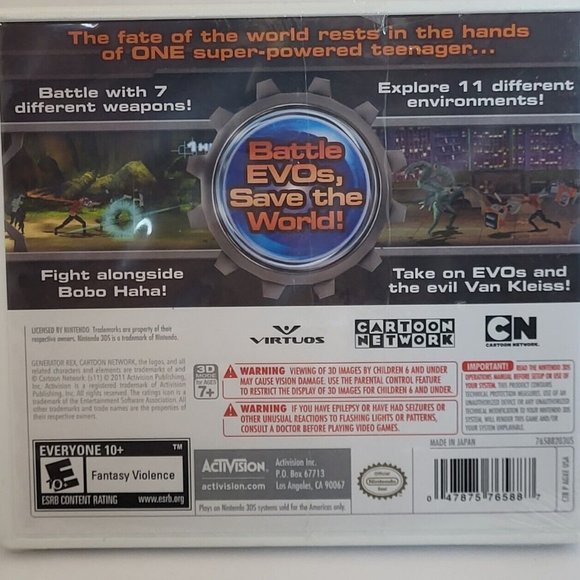 New Generator Rex: Agent of Providence (Nintendo 3DS, 2011) Rated E10+ Activisio - Picture 2 of 4